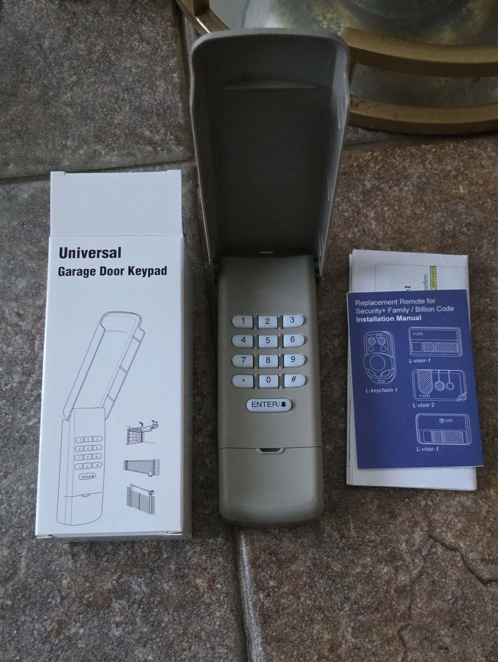 NEW Universal White Garage Door Keypad with Flip Cover